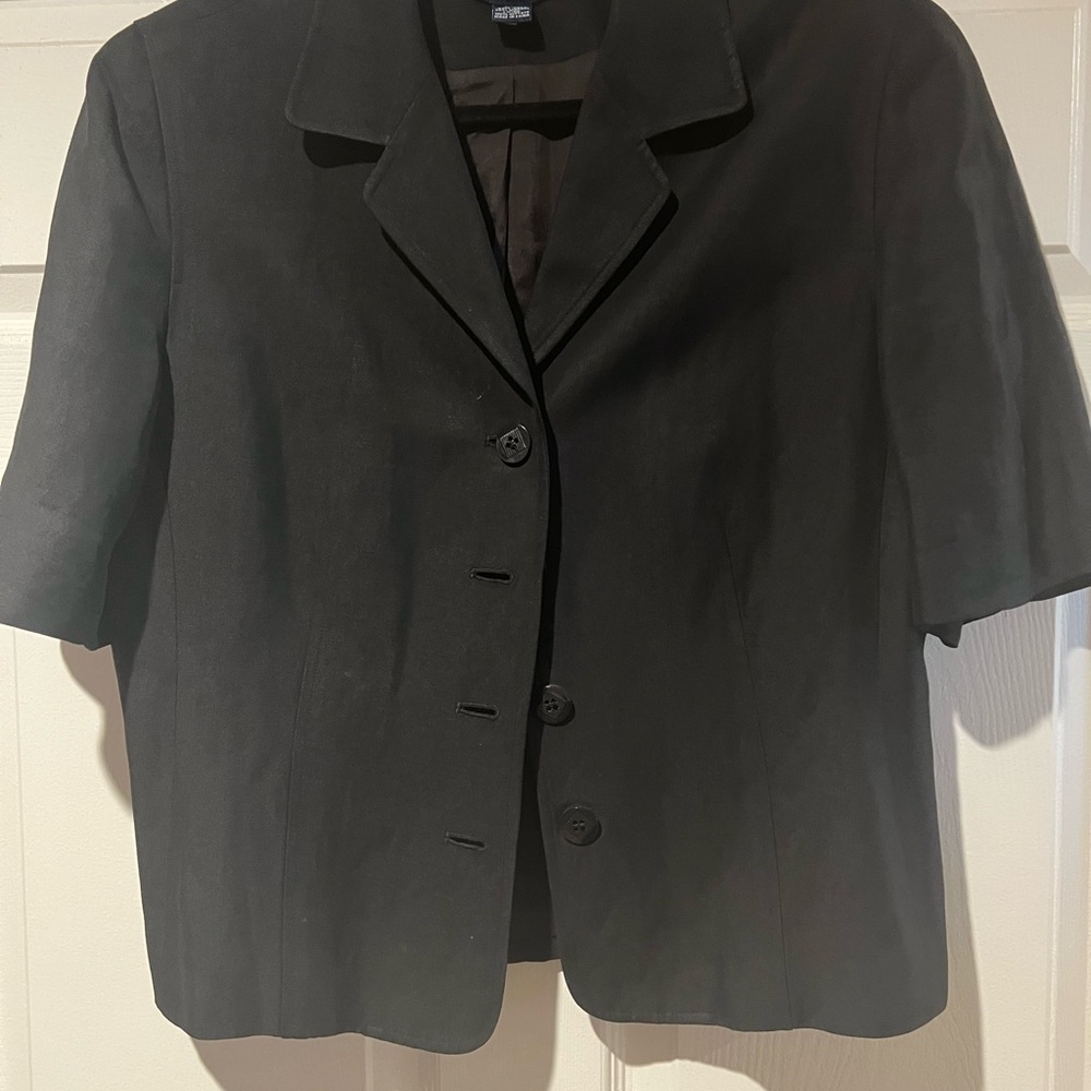 Ann Taylor Black Short Sleeve Blazer